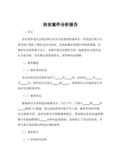 治安案件分析报告