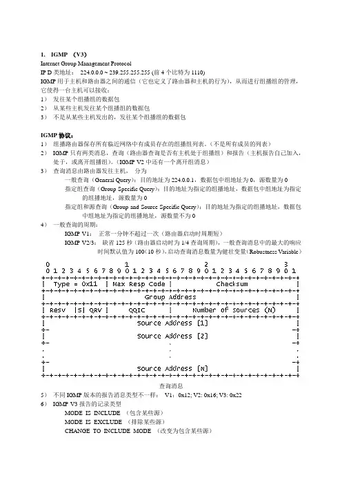 IGMP 组播协议