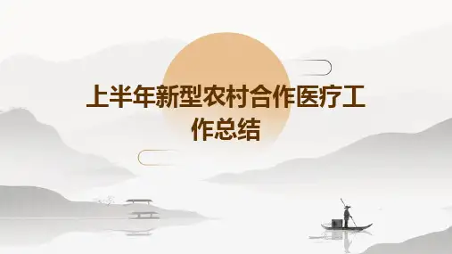 上半年新型农村合作医疗工作总结PPT