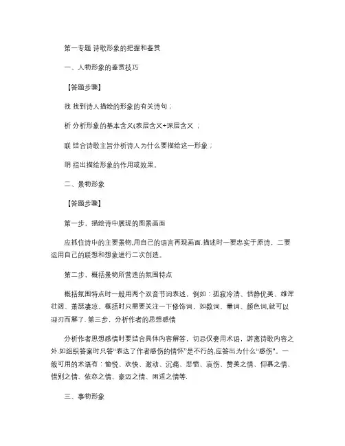古诗文鉴赏答题步骤(精)