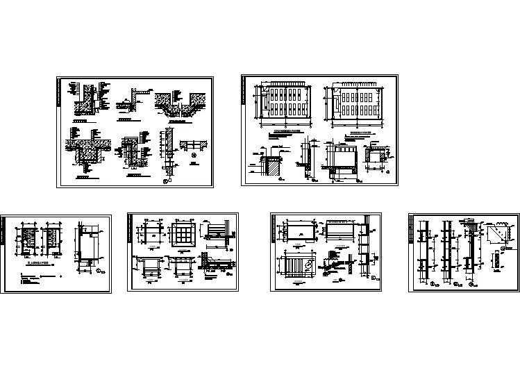【设计图纸】中学综合实验楼建筑施工图构件大样图(精选CAD图例)