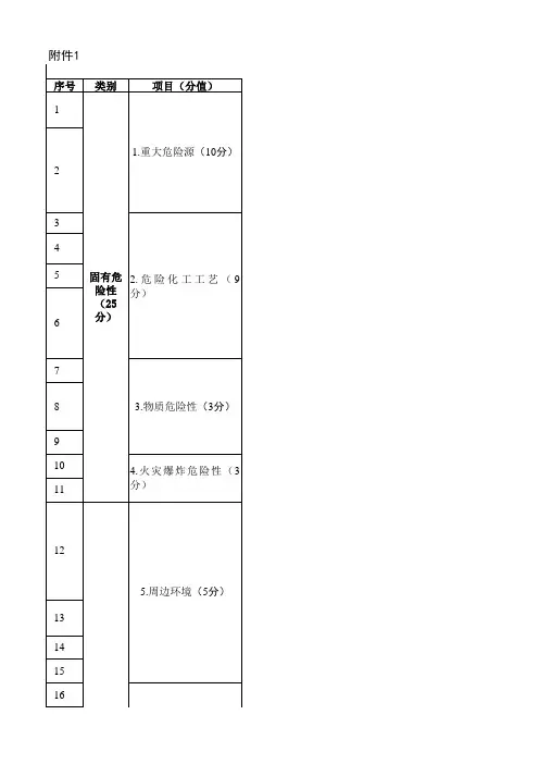 安全风险评估诊断检查表