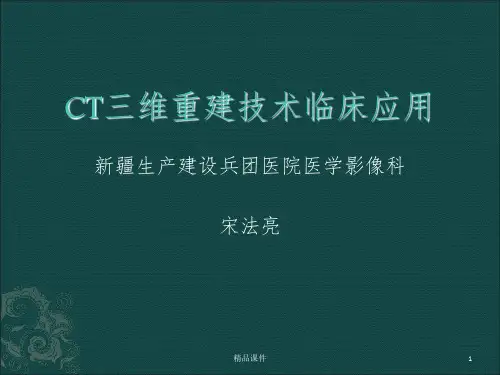 CT三维重建技术临床应用ppt课件