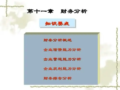 第三章 财务分析