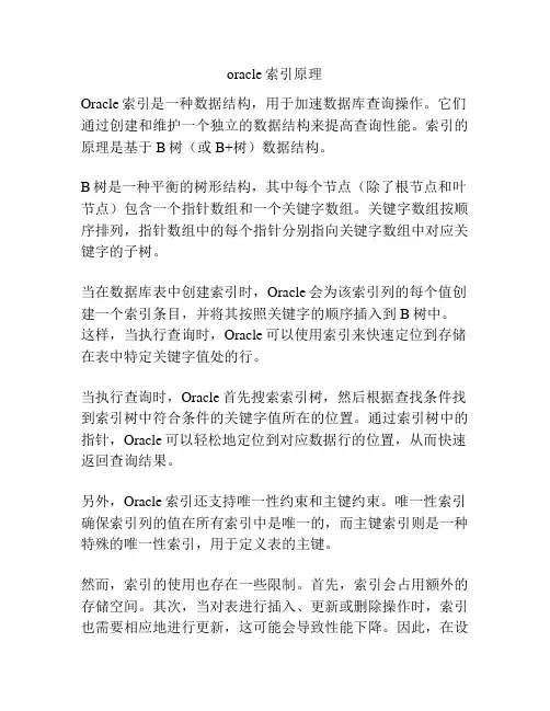 oracle索引原理