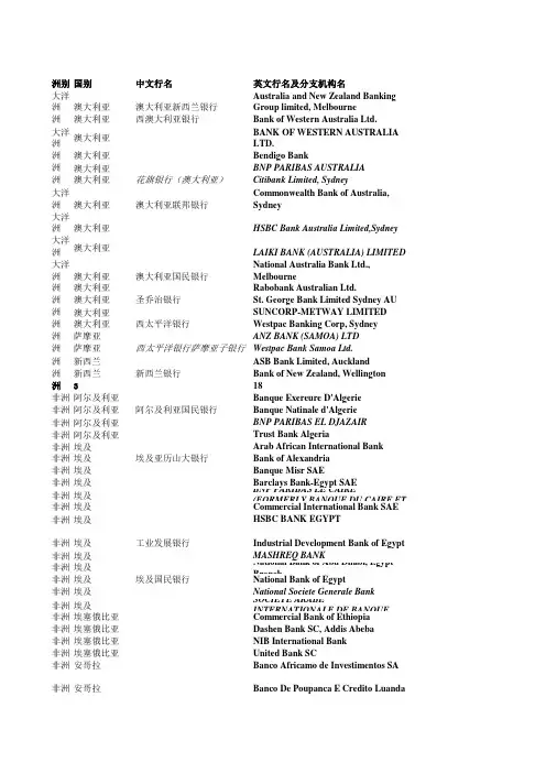 代理行