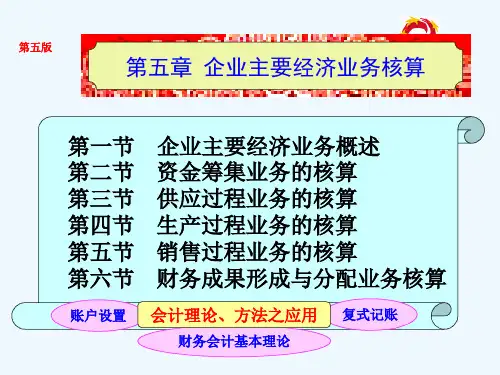 基础会计企业主要经济业务的核算