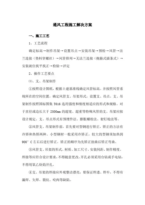 通风工程施工解决方案
