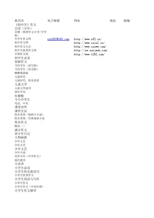 中小学教育类投稿专用地址