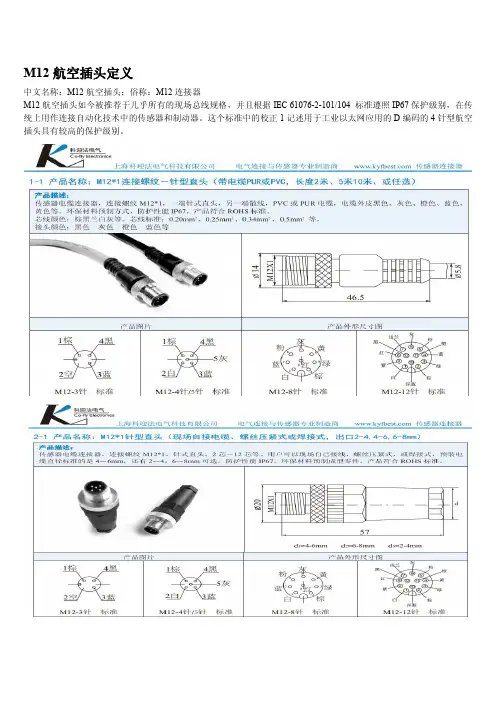 M12航空插头,M8航空插头,防水航空插头1
