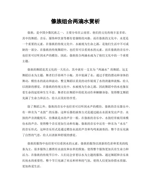 傣族组合两滴水赏析
