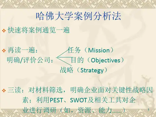 哈佛大学案例分析法