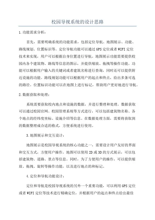 校园导视系统的设计思路