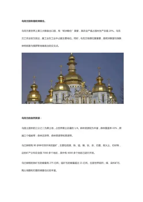 俄罗斯是世界重要粮食供应国,乌克兰也有什么之称