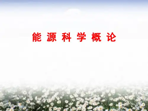 能源资源科学概论第一章   概论