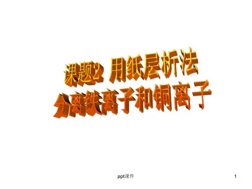 用纸层析法分离铁离子和铜离子  ppt课件