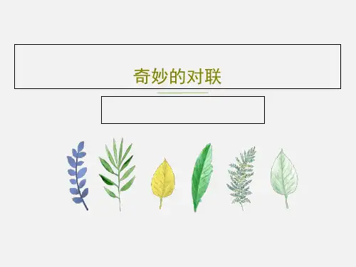奇妙的对联共29页