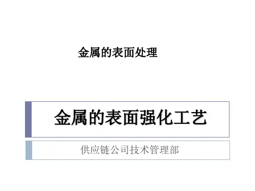 金属的表面强化工艺