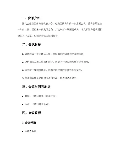 团代会方案