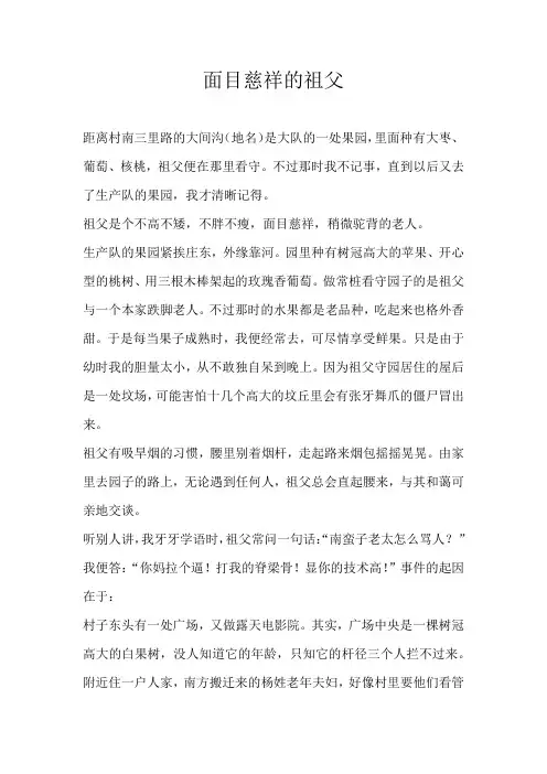高中叙事面目慈祥的祖父