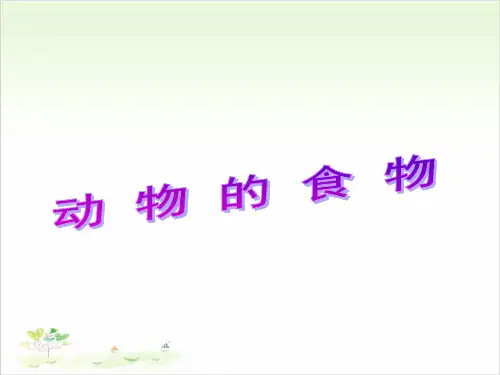 五年级上册科学-5动物的食物-冀教版(共27张)-PPT课堂课件