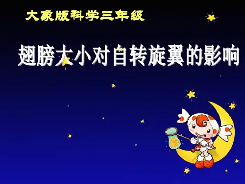 三年级科学上册6.1《自转旋翼》 优秀课件1大象版