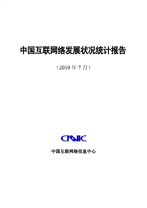 中国互联网络发展状况统计报告(2010年7月).PDF