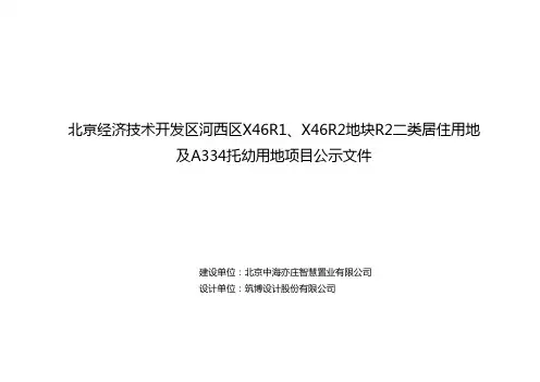 亦庄河西中海地块项目公示文件