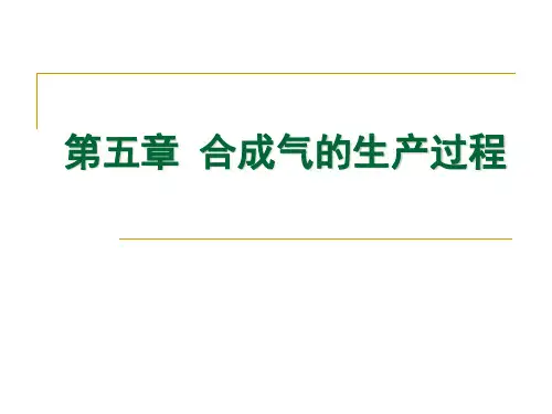 第五章 合成气的生产过程