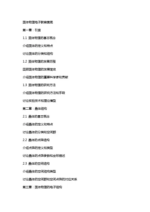 固体物理电子教案黄昆