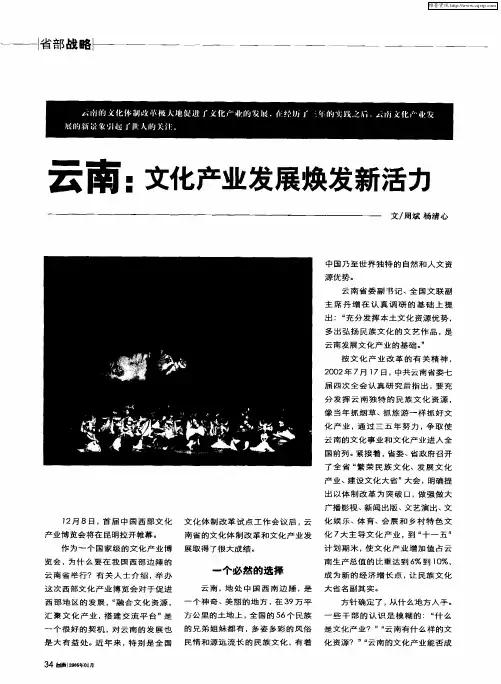 云南：文化产业发展焕发新活力