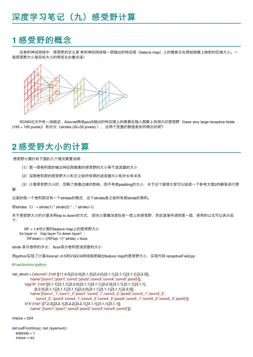 深度学习笔记（九）感受野计算