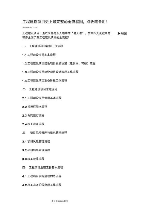 工程建设项目史上最完整的全流程图