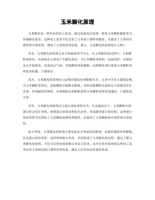 玉米膨化原理
