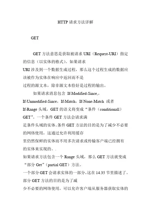 HTTP请求方法详解
