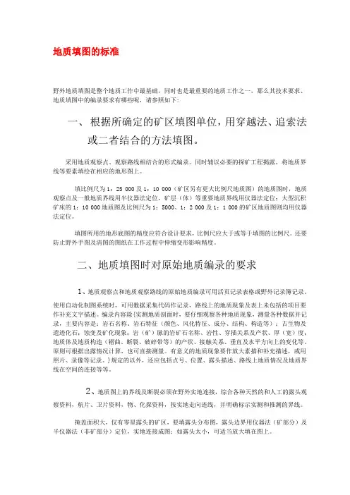 地质填图标准