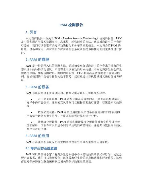 pam检测报告