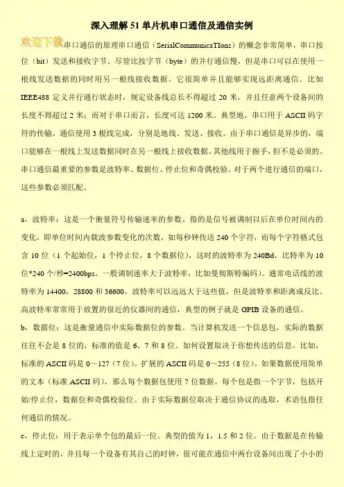 深入理解51单片机串口通信及通信实例