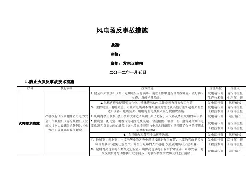 风电场反事故措施