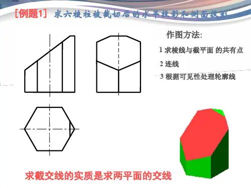 现代机械工程图学-截交线复习题