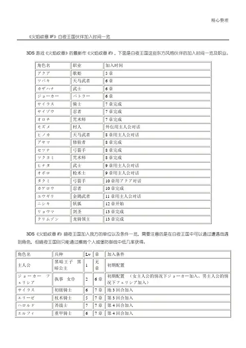 《火焰纹章if》一周目困难难度规程攻略攻略_全通