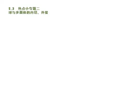 53热点小专题二球与多面体的内切外接