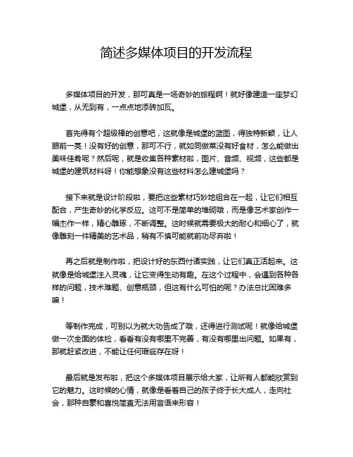 简述多媒体项目的开发流程
