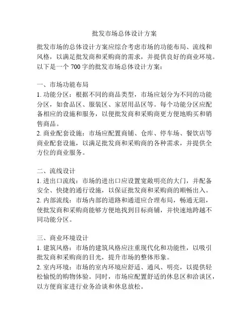 批发市场总体设计方案