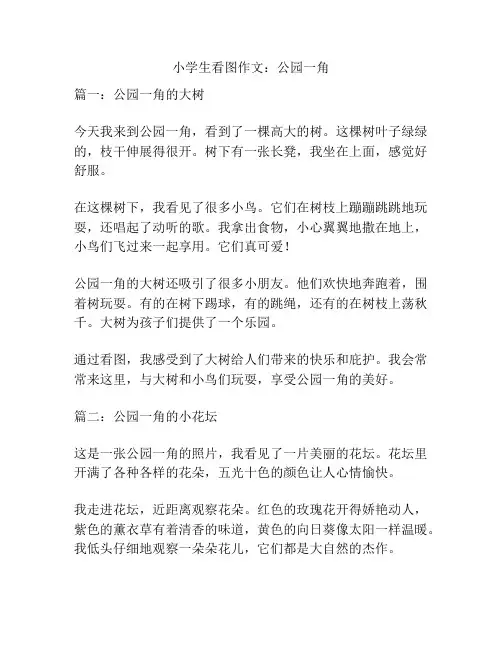 小学生看图作文：公园一角