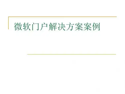 微软门户解决方案案例