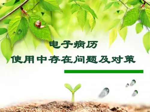 电子病历使用中存在的问题及对策