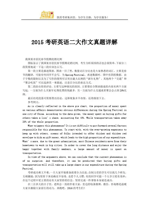 2015考研英语二大作文真题详解