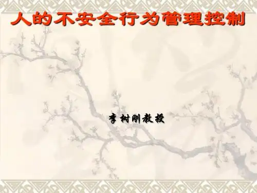 人的不安全行为管理控制讲义(PPT 46张)