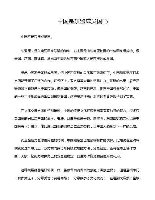 中国是东盟成员国吗